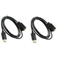 thumbnail image 1 of 2X DisplayPort to VGA Cable (DP to VGA Cable) 6 Feet,2 x Conversion line,balck, 1 of 6