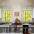 thumbnail image 4 of Modern Lemon Print Kitchen Curtains Set - Fresh Spring Floral Tier Curtains, Rod Pocket Design, 4 of 5