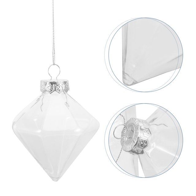 unbranded 12Ud Bolas Decorativas Transparentes Rellenable Para De Árbol Y Eventos Festivos