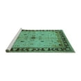 thumbnail image 2 of Ahgly Company Machine Washable Indoor Rectangle Oriental Turquoise Blue Industrial Area Rugs, 5' x 8', 2 of 4