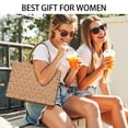 thumbnail image 5 of Large Capacity Tote Bag,Orange Skull Pattern Handbag Fashion Luxury Tote Bag,15.7"x13"x 5.1" Inches,Laptop Compatible, 5 of 6