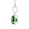 thumbnail image 2 of ANGARA Lab Grown 1.75 Ct Rope-Framed Claw-Set Emerald Solitaire Pendant for Women in 925 Sterling Silver (Size-8mm) | May Birthstone, Anniversary, Jewelry Gift for Women | Lab-Grown Emerald Necklace, 2 of 7