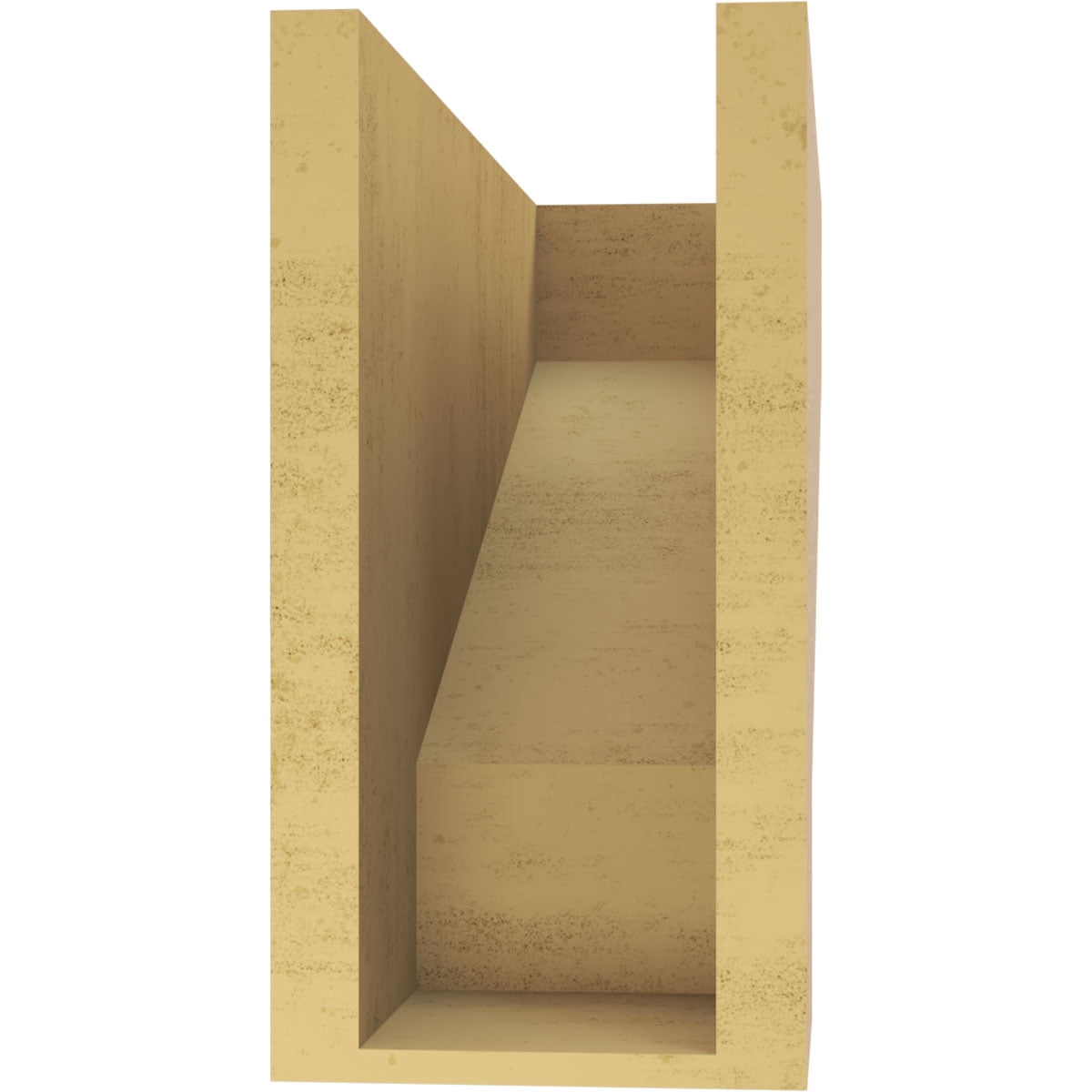 6"W x 18"D x 12"H Classic Clemmons Rough Cedar Woodgrain TimberThane Corbel, Primed Tan