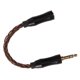 thumbnail image 3 of Cable de sonido de 2,5 mm a 3,5 mm hembra a macho Núcleo de cobre y cristal único Conector chapado en oro Cable adaptador de auriculares 5,5 pulgadas Bronce, 3 of 5