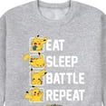 thumbnail image 3 of Pokémon - Eat Sleep Battle Repeat - Men's Crew Neck Fleece Pullover, 3 of 5