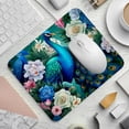 thumbnail image 2 of Peacock Square Desk Mat Mousepad, 8.3x9.8 Inch Non-Slip Rubber Bottom, Printed Gaming Mousepad for Office and Gaming, 2 of 6