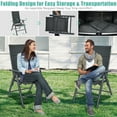 thumbnail image 6 of Patiojoy Set of 2 Patio Chairs Adjustable Sling Back Chairs Folding Outdoor Chairs for Camping Garden, 6 of 10