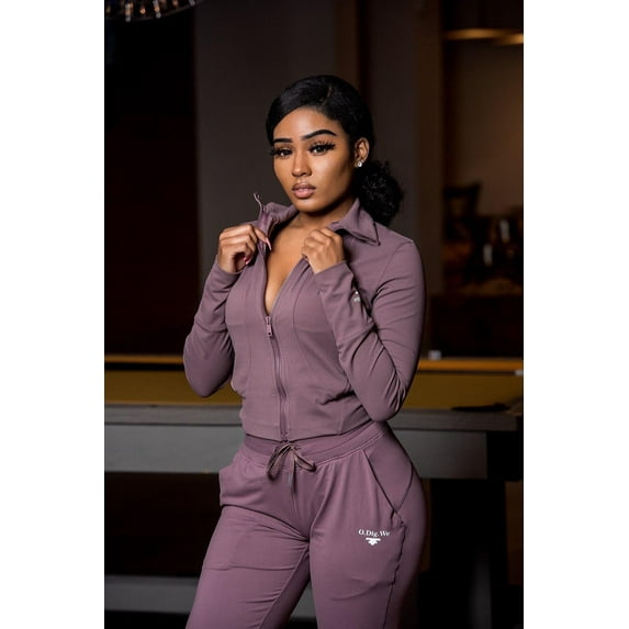 Mauve Cover All Bases Zip Jacket