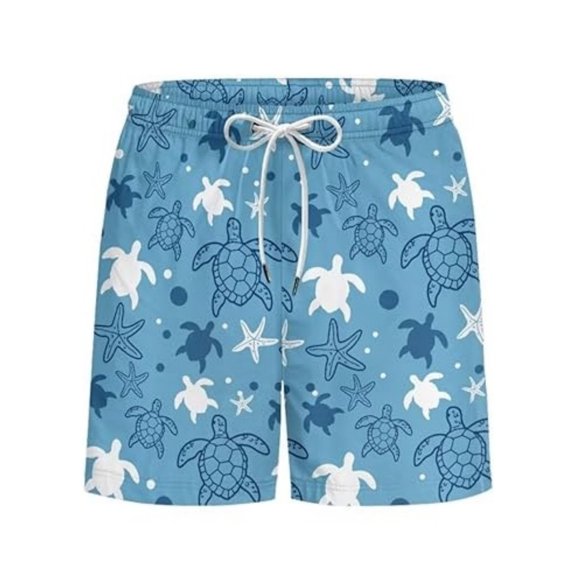 Men's Summer Outdoor Shorts Printed Casual Shorts Lightweight Mesh Relaxed Fit Shorts