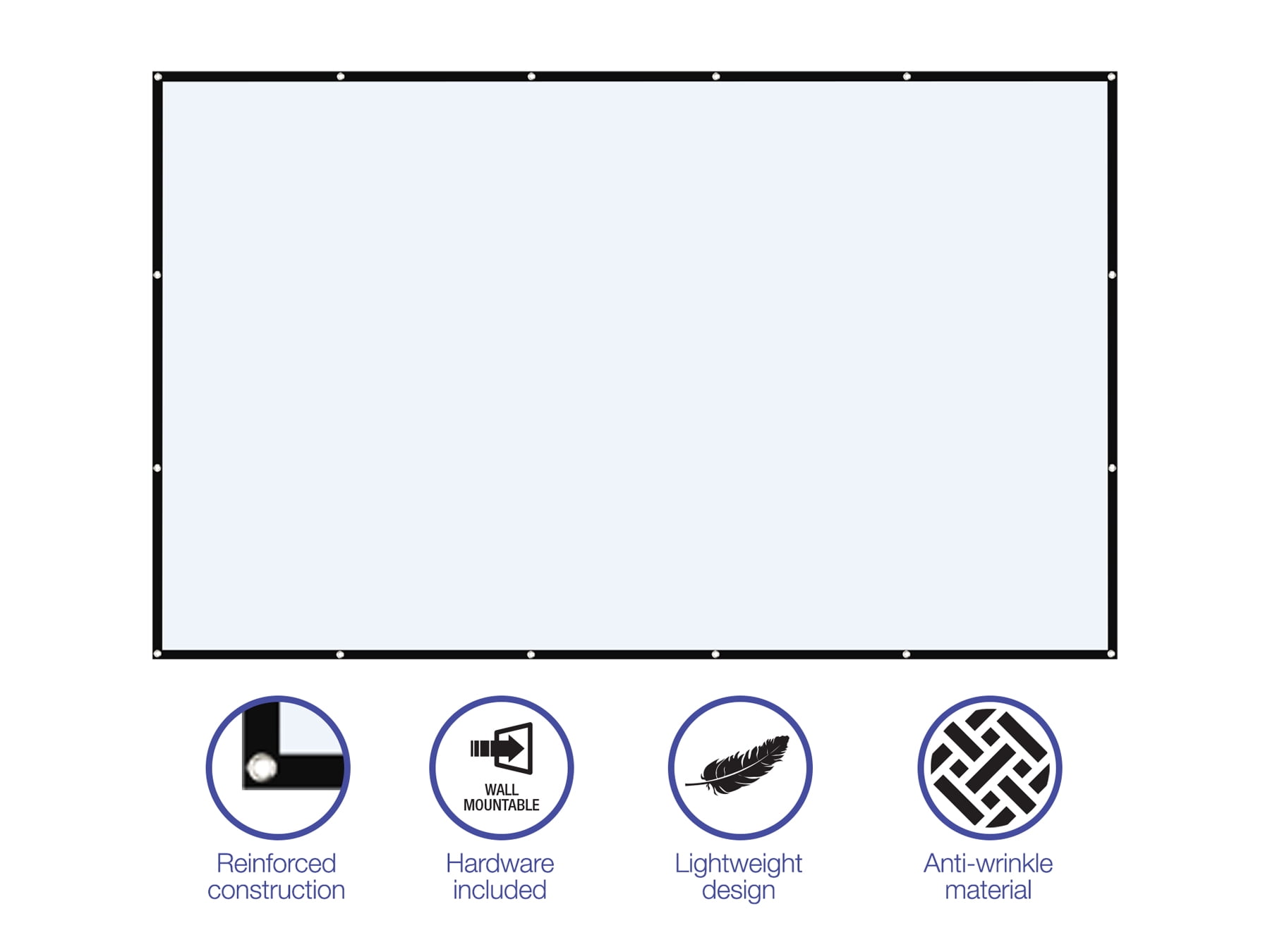 GPX Indoor Soft Projection Screen, PJS130, 130 inch Screen