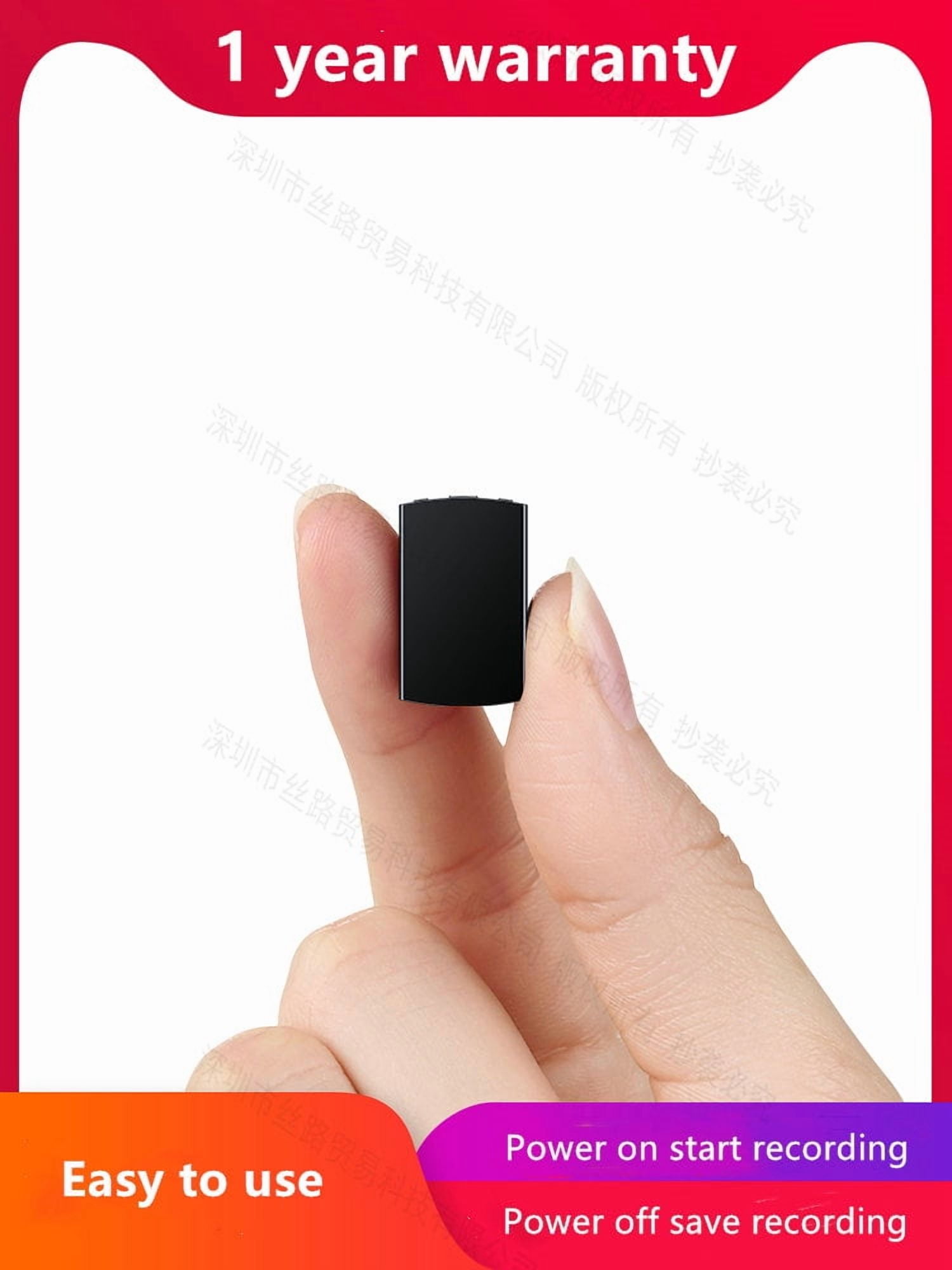 Yescool B3 Mini Professional Dictaphone Ultra-Thin HD Child Safety Encryption Digital Voice Recorder Music Player Meeting Class Lecture-8GB