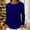 Blue loose fit sequin top a1, variant on Loose Fit Long Sleeve Sequins Pullover for Women, Plus Size Knot Front Casual Top, Solid Basic Tee for Fall Winter Office Daily Wear, Silver XL