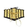 thumbnail image 6 of Women's Underbust Satin Waist Cincher Corset Shaper Bustier Top Underbust Lace Up Steel Boned Waist Trainer Ladies Costume Tummy Control Corset Clearance, 6 of 7
