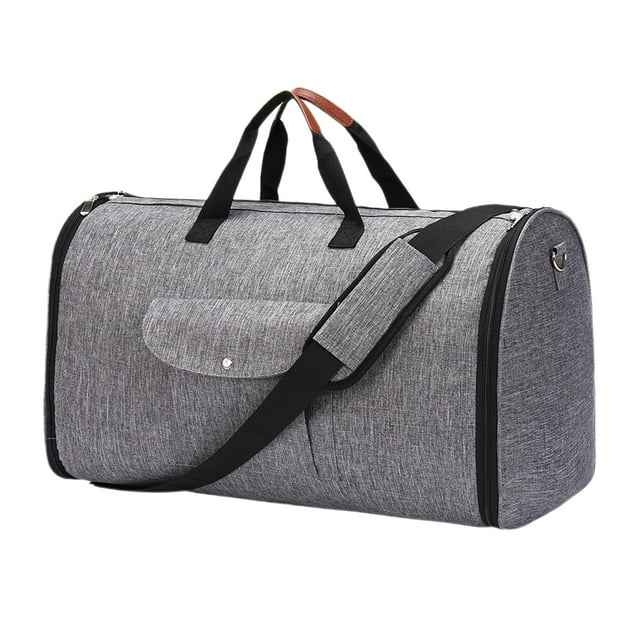 Bolsa de ropa de viaje, maleta para vestir colgante 2 en 1 para viajes de negocios Gris