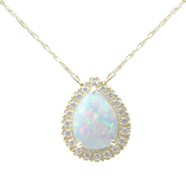 Brilliance Fine Jewelry - Brilliance Fine Jw 10k Yg Bfj Pear Crd Opal ...