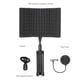 thumbnail image 4 of Pantalla aislante acústica plegable para micrófono con trípode - Reduce ruidos y ecos en grabaciones profesionales, 4 of 6