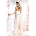 thumbnail image 2 of Womens Blush Formal Evening Long Scoop Neck Spaghetti Strap A-Line Plus Size Dress, 2 of 5