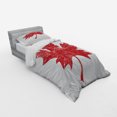 thumbnail image 2 of Ambesonne Leaves Bedding Set 3 Pcs, Grunge Autumn Foliage, Twin, Scarlet and White, 2 of 2