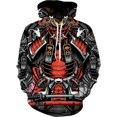 thumbnail image 3 of Sudadera con capucha de anime 2024, sudadera de samurái japonesa en 3D, sudaderas negras de moda para hombres y mujeres, ropa de otoño e invierno para hombres, 3 of 5