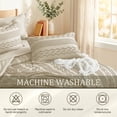 thumbnail image 3 of DHOLE Twin Size 5-Piece Bed in a Bag Comforter Set – Boho Tufted Shabby Chic Bedding, Ultra Soft Microfiber All-Season Vintage Farmhouse Duvet Cover Set with Pillow Shams - Beige, 3 of 12