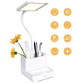 thumbnail image 1 of fashionhome Desk Lamp Eye Protection Reading LED Lamp Flexible Table Desk Lamp with Pen Storage Box, 1 of 6
