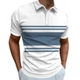 thumbnail image 2 of COSFO Performance Polo Shirts for Men Big And Tall Short Sleeve Colorblock Mesh Shirt Pullover Summer Collared Golf Slim Fit Tops, 2 of 6