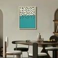 thumbnail image 4 of Nawypu  Framed Canvas Print Wall Art Black Dots with Teal Color Field Geometric Patterns Illustrations Modern Art Chic Relax/Calm Ultra for Living Room, Bedroom, Office - Natural, 4 of 4