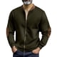 thumbnail image 2 of pstuiky camisas de manga larga para hombre, Camisa de hombre de color liso con cuello alto y manga larga con cremallera informal Tops de talla grande para hombre xxl, 2 of 4