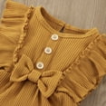 thumbnail image 5 of Maxcozy Baby Girls Toddler Ruffle Sleeve Romper Jumpsuit Summer Clothes 2PCS Outfit Set, 5 of 9