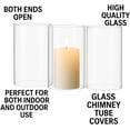 thumbnail image 4 of Koyal Wholesale 3.5" x 10" Glass Hurricane Candle Holder Shades, Indoor Tabletop, 6-Pack, 4 of 6