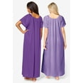 thumbnail image 2 of Only Necessities Plus Size 2-Pack Long Silky Gown, 2 of 6