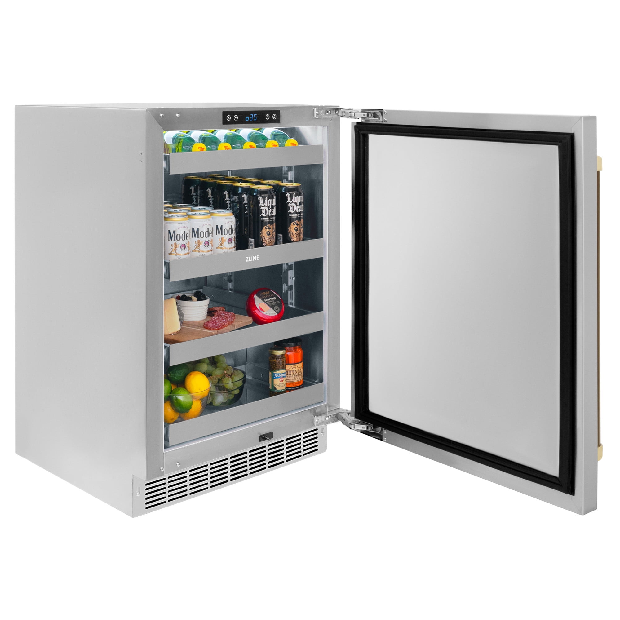 Zline Rbsoz-St-24 24" Wide 151 Can Capacity Energy Star Certified Beverage Cooler - Gold