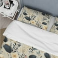 thumbnail image 4 of Designart "Fern Elegance Nomad" Black Floral Bedding Covert Set - Cottage Bed Set With 2 Shams, 4 of 5