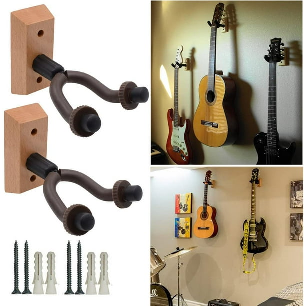 Generic Guitar Hanger Guitar Wall Mount Hangers For Wall,acoustic Electric And Bass Guitar Hook Holder Wall Mount Hangers