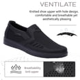 thumbnail image 2 of Mens Loafers Casual Shoes Lightweight Canvas Walking Shoes Breathable Soft Sole Work Shoes Non-slip Driving Shoes Black 6.5 UK, 2 of 7