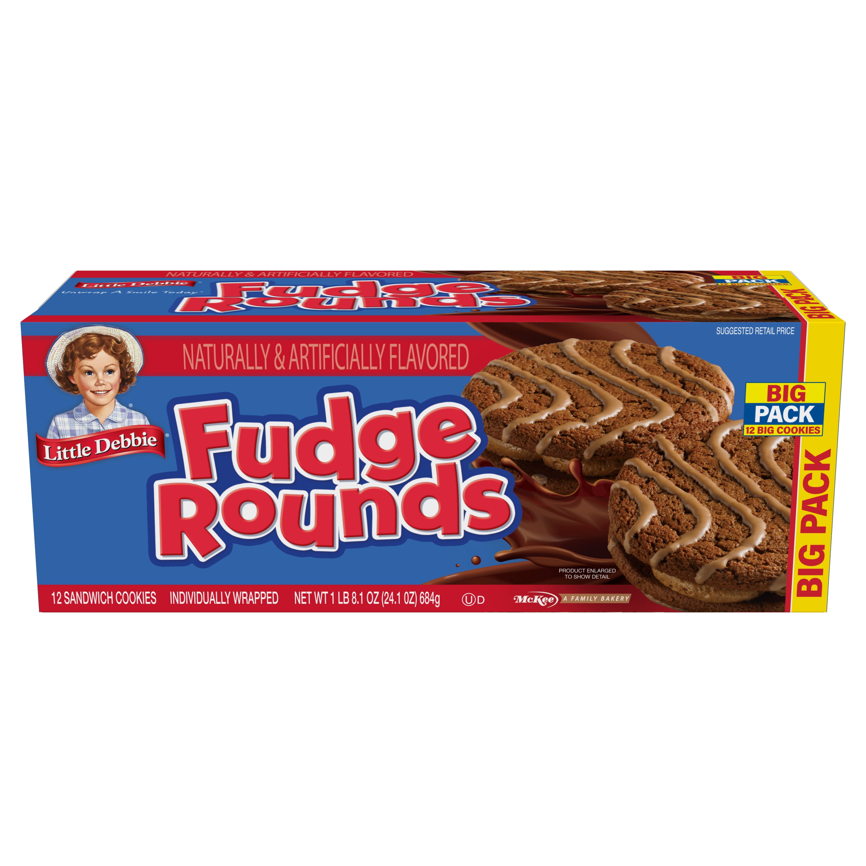 Little Debbie Big Pack Fudge Rounds, 24.1 oz ( 12 count)
