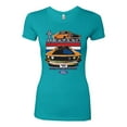 thumbnail image 2 of Wild Bobby, Mustang Powered by Ford Performance Cars and Trucks Women Slim Fit Junior Tee, Tahiti Blue, XX-Large, 2 of 6