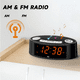 thumbnail image 2 of Radio Reloj Despertador Fm/am Belug, Negro Naranja, 2 of 5