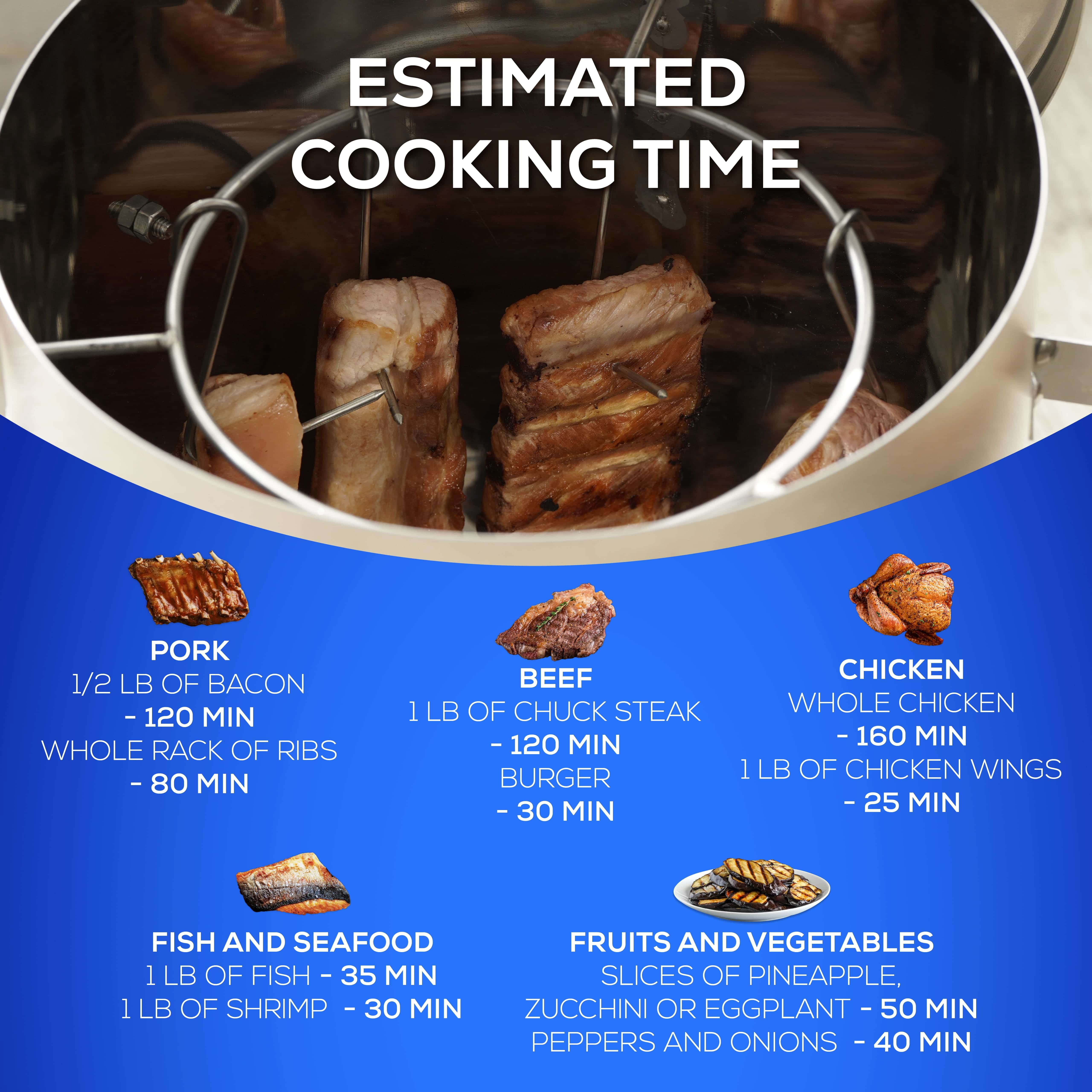 Universal (6-pound - Small) Stainless Steel Charcoal Barrel Smoker with Thermometer & Airlock system, 2 in 1 Vertical Smoker - Grill and Smoker, 6-servings