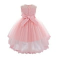 thumbnail image 6 of XZNPDUCQ Toddler Girl Sleeveless Casual Dress,summer everyday Wedding Princess Dress (6-12 Months,Pink), 6 of 8