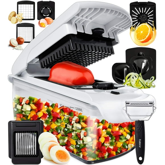 Fullstar Vegetable Chopper - Food Chopper - Onion Chopper - Vegetable Slicer & Spiralizer - Veggie Chopper with Container - Kitchen Gadgets - Home Essentials - Kitchen Ac