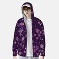 thumbnail image 2 of Gaeub Purple Snow Flakes Men's and Women's UPF 50+ Long-Sleeved Sun Protection Clothing, Fishing Shirt Long Sleeve Zip-Large, 2 of 7