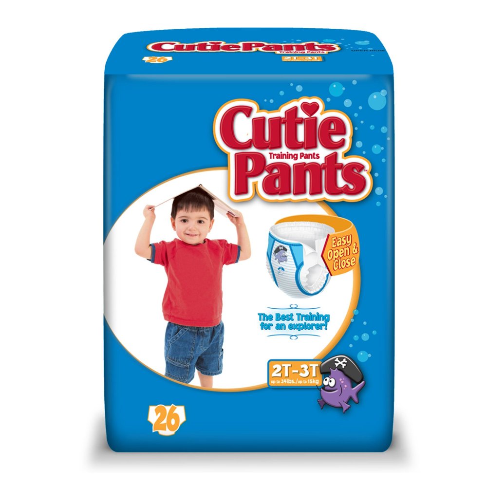 Cuties Training Pants for Boys, Size 2T3T, 26 Count