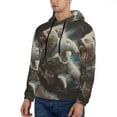 thumbnail image 3 of Sikiie Astronaut Polar Bear Roar Men's Hoodie, Essentials Hoodie, Sweatshirt, Pullover Hooded Sweatshirt for Men-X-Large, 3 of 7