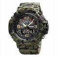 thumbnail image 2 of Fashionable 3 Times Display Watches Men Movement Wristwatches 12/24 Hour Stopwatch Timing Shockproof 5 ATM Waterproof Large Dial Sports Shockproof LED Digital Watches, 2 of 5