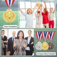 thumbnail image 7 of Uxcell Award Metals, Prize Medals Trophy Winner Medals with Neck Ribbon Multicolor, 7 of 7