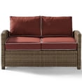 thumbnail image 3 of Afuera Living Causeuse de Patio Moderne en Osier, Brun et Sangria, 3 of 9