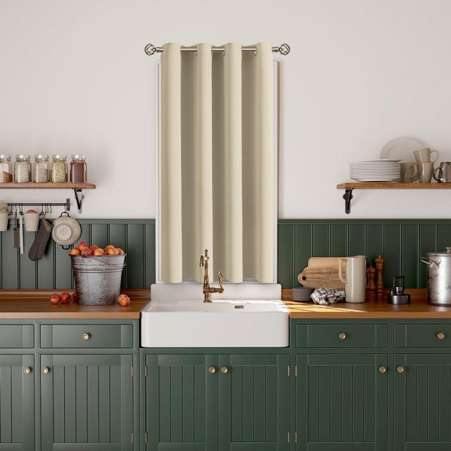 Cortina de puerta BGment 52 x 114 cm, poliéster, color beige