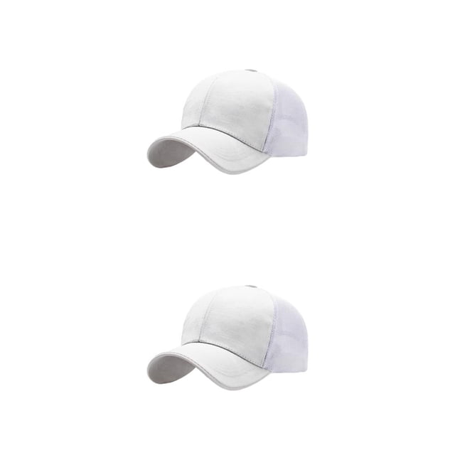 ZheElen Stylish Cap For Men Outdoor Sports And Activities Comfortable Baseball Cap white 2Set