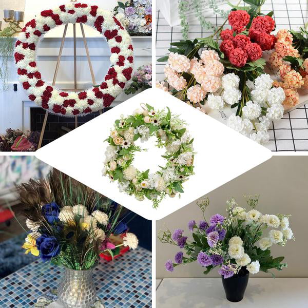 Artificial Chrysanthemum Flowers Flower Craft Kit Make Your Own Flower  Bouquet Flowers for Crafts DIY Craft Bouquets Home Wedding Christmas Party  Decoration 